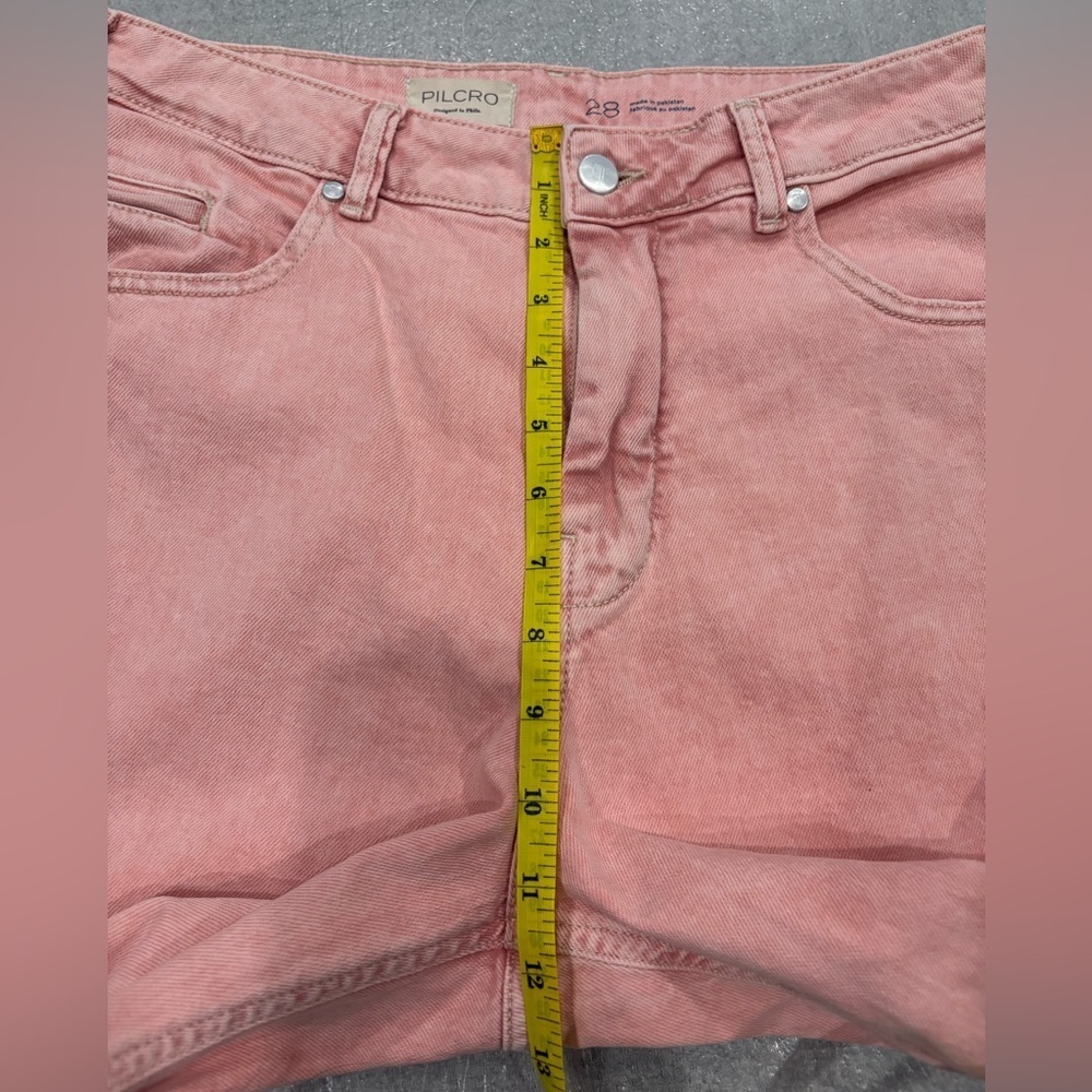 [W28Ins33”]Pilcro Light Orange Pink Wide leg Jeans - Picture 9 of 11